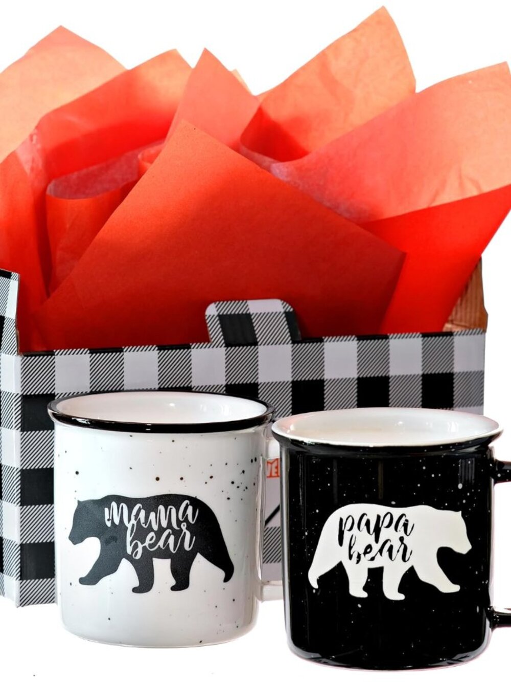 Mama Bear Papa Bear Mug Set of 2, 11 Ounce Mom and Dad Couple Mug Gift
